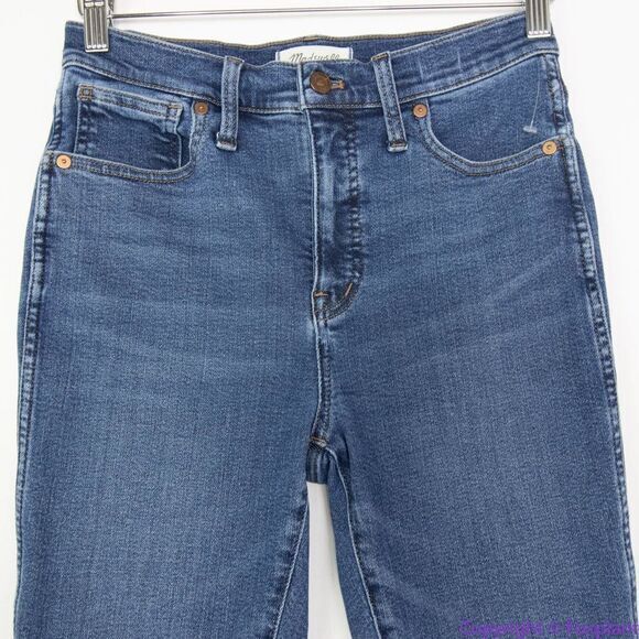 Madewell Petite 10" High-Rise Skinny Jeans in Wendover Wash, 27P - Picture 3 of 16